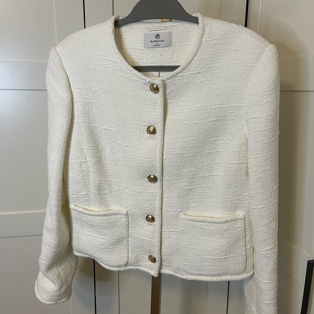 Babaton White Textured Blazer - Picture 7 of 13